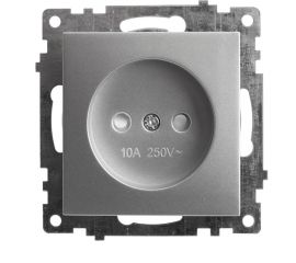 1-местная розетка STEKKER без заземления (механизм), GLS10-7109-03, 250V, 10А с защитной шторкой, серия Катрин, 39581 