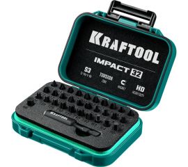 Набор бит ударных торсионных Impact 32 предмета KRAFTOOL 26066-H32 