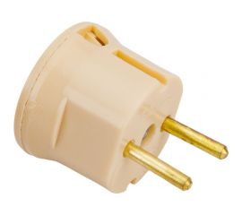 Электровилка ООО Ливны-Электро В6-001 разборная круглая л/ш слоновая кость В 6144л 