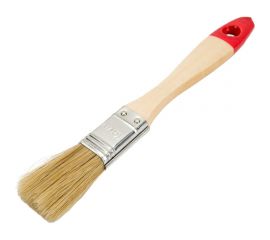 Плоская кисть Управдом 20 мм, светлая натуральная щетина, деревянная лакированная ручка 4100000576 