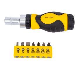 Реверсивная отвертка со вставками 1/4 дюйма 8 предметов Энкор 19860 