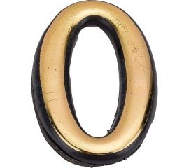 Цифра СКОБЯНОЙ самокл., мал., золото, ""0"" 002634 