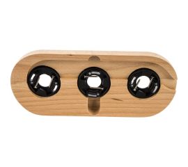 Тройная рамка Retrika, ретро натуральное дерево, на бревно RD-03220 