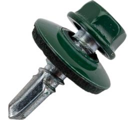 Кровельный саморез Качественный КРЕПЕЖ зеленый мох RAL 6005, 5.5х19 мм, 90 шт 0300111 КЧ 