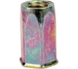 Заклепка-гайка ЦКИ М6, плоск., уменьш., шестигранная, Ст. Ц, BRALO, уп. 100 шт. 64533 