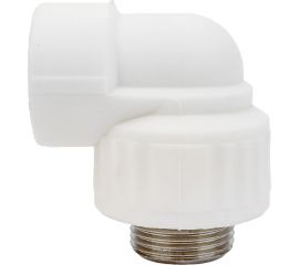 Комбинированный угольник VALFEX PP-R белый, 25х3/4 дюйма НР 10126025 127-0595 