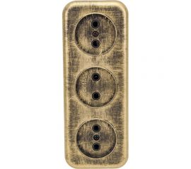 3-местная розетка SVET RA 16-344-Черная Бронза открытой установки без заземления EV0311-0051 