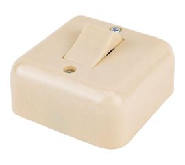 Одноклавишный выключатель ООО Ливны-Электро А1-003 УХЛ 4 слоновая кость ВОП 11 