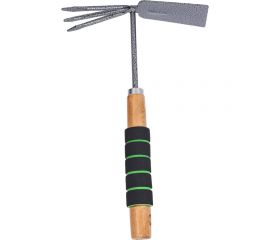 Мотыжка из углеродистой стали и порошковым покрытием с деревянной ручкой и мягкой накладкой Gigant GVER-07 