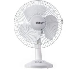 Настольный вентилятор Centek 30 Вт, диаметр: 34 см, 3 скорости, металлическая решётка CT-5007 White 