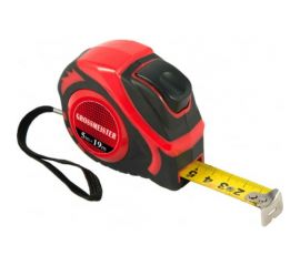 Рулетка GROSSMEISTER обрезиненная, автостоп, 10 м, 25 мм 009004004 