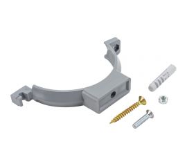 Хомут с креплением ООО МультиМирПласт ПП 110 мм, серый, 12 шт. ХМ ВК 110/12 