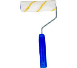 Валик Управдом полиамид, белый с желтой полосой, 150x30 мм, с ручкой, бюгель 6 мм 4100003183 
