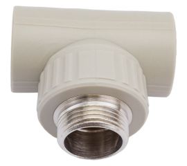 Тройник комбинированный с наружной резьбой VALFEX PP-R серый, 32 мм х1"" 10128032Г 127-0440 