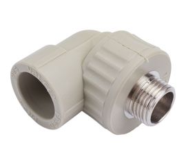 Угольник комбинированный с наружной резьбой VALFEX PP-R серый, 25 мм х1/2"", 90 градусов 10126125Г 127-0492 