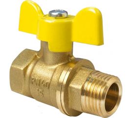 Шаровой кран для газа VALFEX 3/4"" ВР/НР ручка-бабочка, латунный 11Б27фтМ VF.278.LB3.034.Bir 