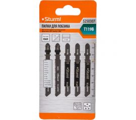 Пилки T119B по дереву и пластику 76 мм, шаг 2 мм, 5 шт. Sturm 5250307 