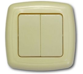 Двухклавишный выключатель ООО Ливны-Электро скрытой установки С2-006 УХЛ 4 слоновая кость ВСП 17 