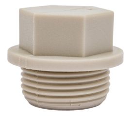 Заглушка-пробка VALFEX PP-R, серая, Дн25х3/4"" НР 10163025Г 127-0325 