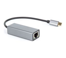 Кабель-переходник VCOM USB 3.1 Type-C - RJ-45, 1000Mbps Ethernet, Aluminum Shell, 0.15м DU320M 