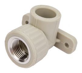 Угольник комбинированный с креплением, внутренняя резьба VALFEX PP-R серый, 20 мм х1/2"" 10120020Г 127-0483 