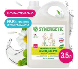 Антибактериальное жидкое мыло SYNERGETIC Мелисса и ромашка 3.5 л 105203 