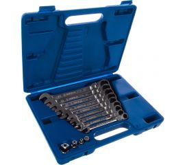 Набор комбинированных трещоточных ключей (8-19 мм, кейс, 13 предметов) KING TONY 13013MR 