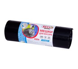Мешки для мусора Standart 10 шт, 240 л,,35 мкм, ПВД, 90x120 см, 680 г REDO 901240 