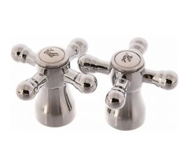 Комплект из двух маховиков для смесителя Профсан ПСМ Крест металл универсальный PSM-89B-7720 