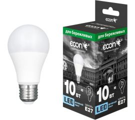 Светодиодная лампа ECON LED A 10Вт E27 4200K A60 ES 7110020 