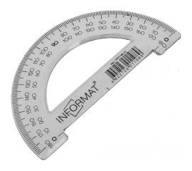 Транспортир INFORMAT 180 гр, 10 см, пластик, прозрачный ТРПТ180-10 