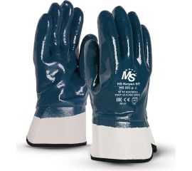 Перчатки Manipula Specialist MS-121 MS Нитрил КП, джерси, нитрил полный, крага, цвет синий Пер 677/1/9 