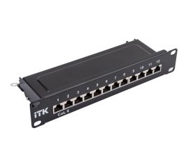 Патч-панель IEK ITK 1U кат.6 STP 12 портов 10" Dual IDC PP12-1UC06S-D05-10 
