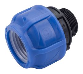 Компрессионная соединительная муфта VALFEX ПНД, с наружной резьбой, 50x1 1/2"" 121001150112 