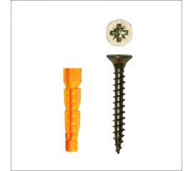 Саморез Невский Крепеж ШУж 5,0x70, пот. гол., + дюбель унив 8x52, 9 шт. 812941 