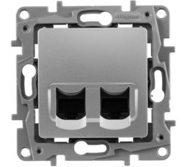 Розетка Legrand 2ХRJ45 5е UTP АЛЮ ETIKA 672455 