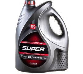 Моторное масло Лукойл СУПЕР полусинтетическое SAE 10W-40, API SG/CD, 5 л 19193 