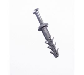 Дюбель с ударным шурупом Крепежные системы МВИС дюбель-гвоздь с усами, 6x40 мм, полипропилен, буртик, 100 шт. ДБМ0640Б 