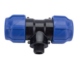 Компрессионный переходной тройник VALFEX ПНД, с наружной резьбой, 32-1/2""-32 1210023201232 