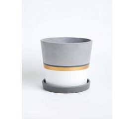 Горшок ООО КОМПОЗИТ Лувр белый конус №4. КБ-К4-164-03 