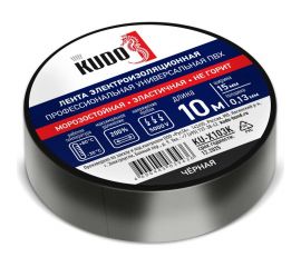 Электроизоляционная профессиональная лента KUDO универ.эластичная, черная KU-X103K 11605264 