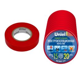 Изоляционная лента Uniel 20/15/10 RED UIT-135P 04504 
