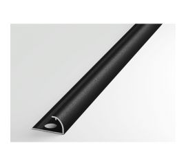 Профиль окантовочный полукруглый алюминиевый ЛУКА 12 мм, 2,7 м, 5 шт, Черный УТ000021289 