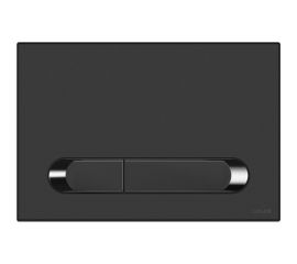Кнопка Cersanit ESTETICA для LINK PRO/VECTOR/LINK/HI-TEC пластик, черный матовый, с рамкой, хром 64112 