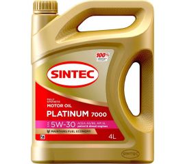 Моторное масло Sintec Platinum 7000 SAE 5W-30 API SL, ACEA A5/B5 4 л 600158 