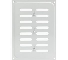 Решетка вентиляционная белая с заслонкой 165x240 мм Скобис Т818 