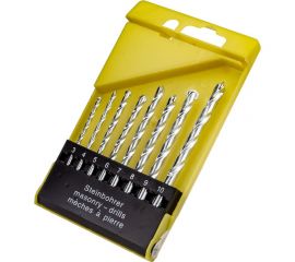Набор сверл по бетону 3-10 мм, 8 шт, желтая коробка S.E.B. 406HP-P8B 