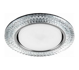 Встраиваемый светильник для натяжных потолков с белой LED подсветкой Feron CD4033 GX53, прозрачный, хром, 32997 
