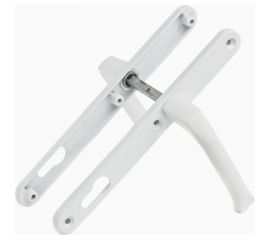 Нажимной гарнитур для мет-пласт. дверей Дверной Страж At 25/92/8 белый, закруглённая планка ДС42282 