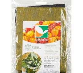 Мульчирующий укрывной материал жёлто-чёрный, 80 г/кв.м., 3х5 м Агротекс 32.01.57.01.25.080.0005.3000.00 